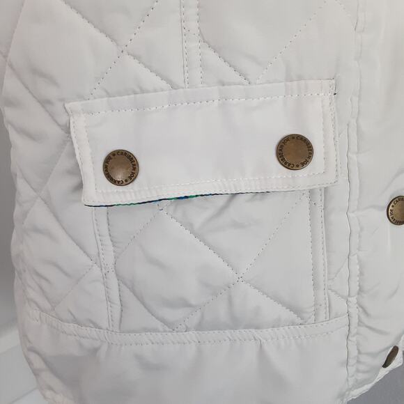 Caribbean Joe Winter White Puffer Vest Quilted Reversible Utility Women S Petite - Picture 7 of 13